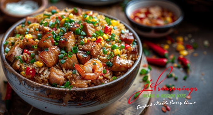 Salt and Pepper Special Fried Rice Recipe made with JD Seasonings